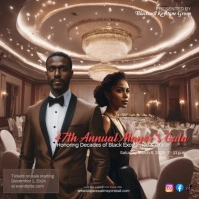 Brown Modern & Minimal Annual Formal Event In Instagram Post template