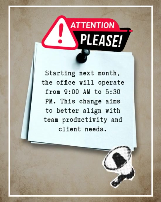 Copy of Brown Modern & Minimal Attention Important Note Information ...