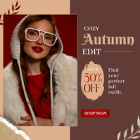 Brązowy Autumn Fashion Sale Wpis na Instagrama Template