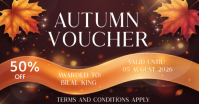 Brown Autumn Voucher Facebook Shared Image Template