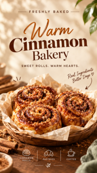 Brown Bakery Promotion เรื่องราวบน Instagram Template