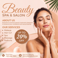 Brązowy Beauty and Spa Services โพสต์บน Instagram Template