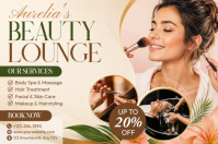 สีขาว Beauty Lounge Services Poster Template