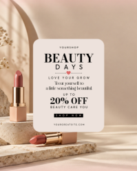 Brown Beauty Sale Instagram Portrait Template