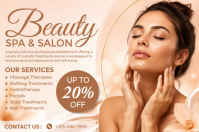 White Beauty Salon Poster Template