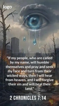 Brown Modern & Minimal Bible Verse Video – 2 Chronicles 7:14 Digital Display (9:16) template