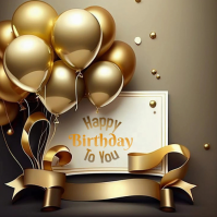 Brown Birthday Celebration Logo Template