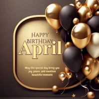 Brown Modern & Minimal Birthday Celebration Logo template