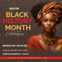Brown Modern & Minimal Black History Month Design  Square (1:1) template