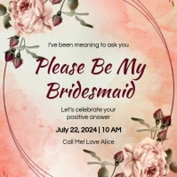 Brown Modern & Minimal Bridesmaid Pos Instagram template