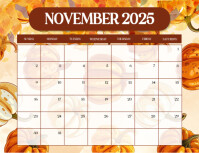 White Monthly Calendar Рекламная листовка Template