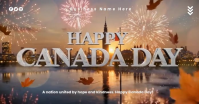 Brown Modern & Minimal Canada Day Celebration Facebook Shared Image Video template