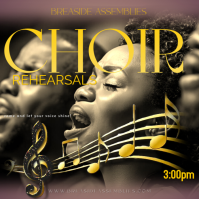 Brown Modern & Minimal Choir Rehearsal Instagram Post template