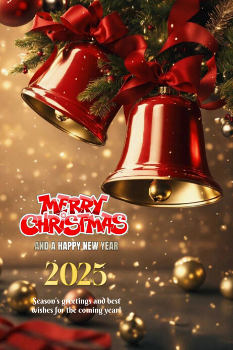 Copy of Brown Modern & Minimal Christmas And New Year Poster | PosterMyWall