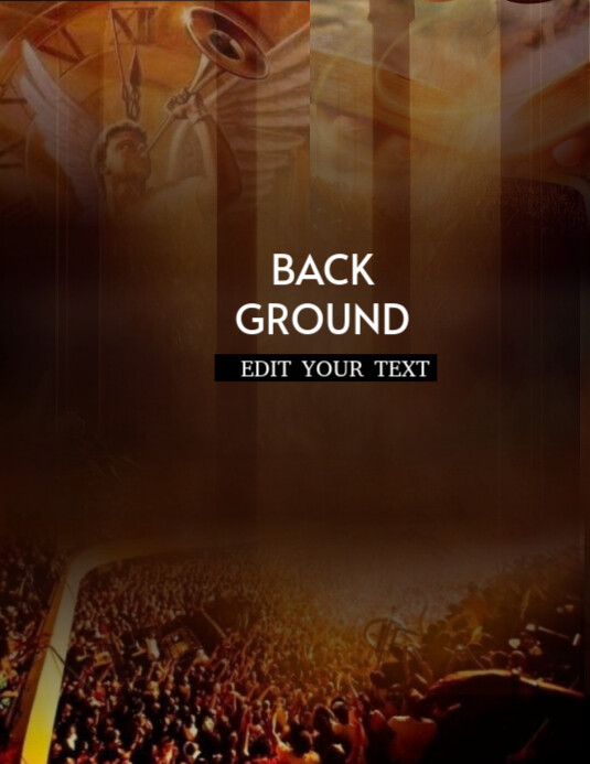 Brown Modern & Minimal Church Programs Backgr Template | PosterMyWall