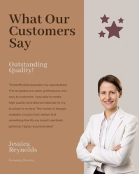 Brown Modern & Minimal Client Testimonial Instagram Portrait template