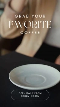 Brown Modern & Minimal Coffee Promo Reel Instagram Instagram-Reel template