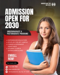 Brown Modern & Minimal College Admissions Marketing Instagram Portrait template