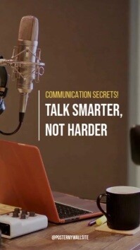 Brown Modern & Minimal Communication Tips Reel Instagram template