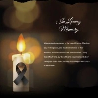 Brown Modern & Minimal Condolence Card Instagram Post template