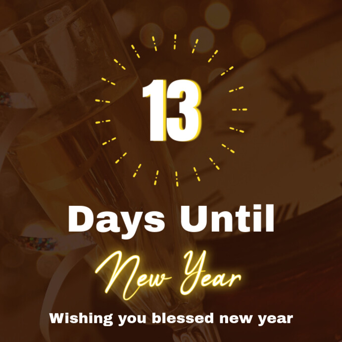 Brown Modern & Minimal Countdown Pos Instagram Wpis na Instagrama template