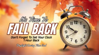 Brown Daylight Saving Time Reminder Digital na Display Template