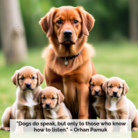 Brun Brown Modern & Minimal Dog Quote Instagram Post Instagram Post Template