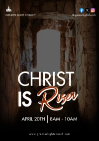 Brown Modern & Minimal Easter A3 template