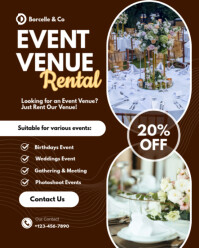 Brown Modern & Minimal Event Venue Instagram Portrait template