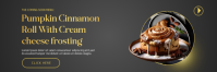 Brown Pumpkin Cinnamon Roll Promotion E-mail-overskrift Template