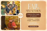 Brown Fall Photography Session Etiqueta Template