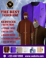 Brown Modern & Minimal Fashion Design Flyer  Instagram Portrait template