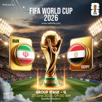 Brown Modern & Minimal FIFA World Cup 2026 Match Instagram Post template