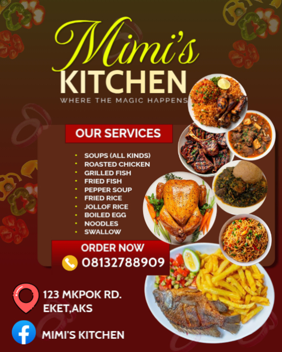 Restaurant Menu Promotion Template | PosterMyWall