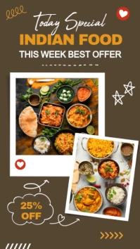 Brown Modern & Minimal Food Promo Flyer Instagram Story template