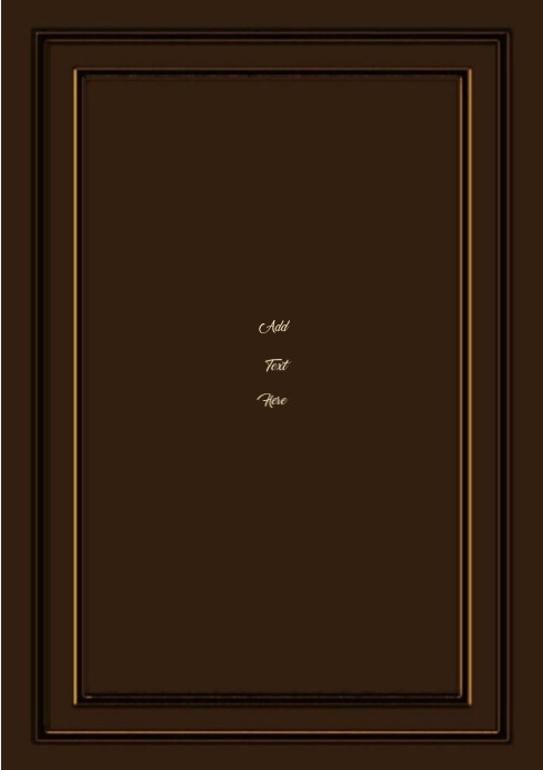 Brown Modern & Minimal Frame  A4 template