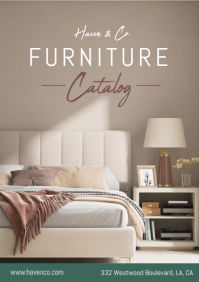 Marrón Furniture Catalog A4 Template - Page 1
