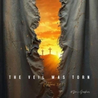 Brown Modern & Minimal Good Friday/ Crucifixion/ The Veil Was Torn Logo template