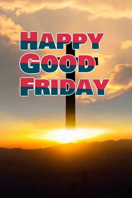 Brown Modern & Minimal Good Friday Poster Cartaz template