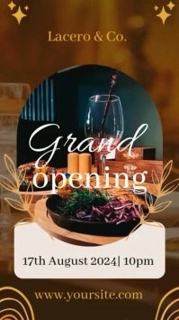 Brown Modern & Minimal Grand Opening Instagra Ролик Reels в Instagram template