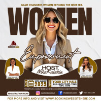 Brown Modern & Minimal Guest Speaker Flyer Instagram Post template