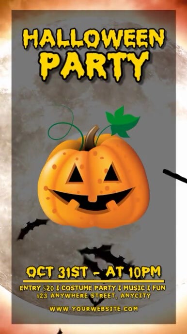 Brown Modern & Minimal Halloween Party Reel I Template | PosterMyWall