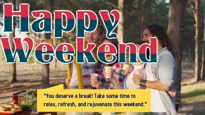 Brown Modern & Minimal Happy Weekend Youtube Thumbnail Template ...