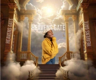 Brown Modern & Minimal Heavens Gate Church Large Rectangle Grote rechthoek template