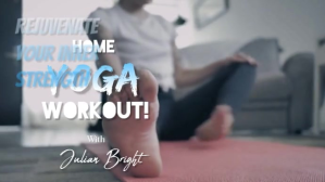 Brown Modern & Minimal Home Yoga Workout Yout Digitalt display (16:9) template