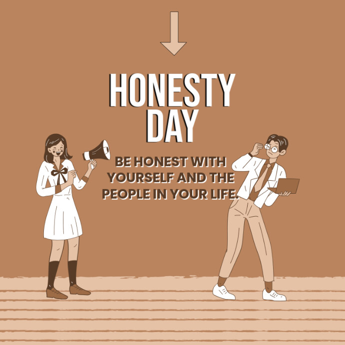 Copy of Brown Modern & Minimal Honesty Day 2025 Instagram Post ...