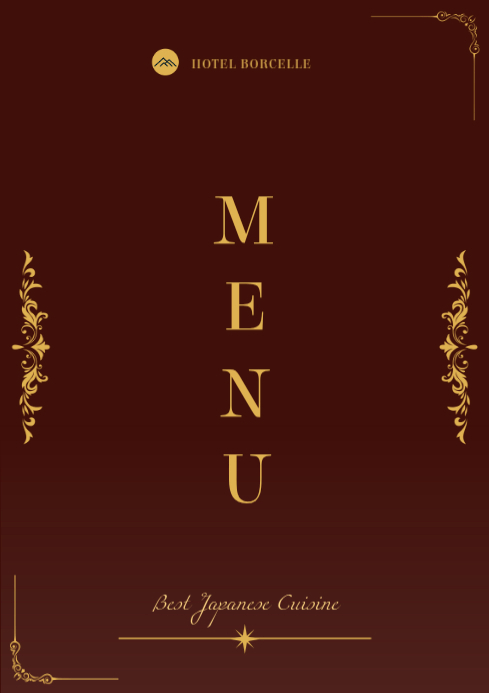 Brown Modern & Minimal Hotel Restaurant Food Menu Cover A4 Template ...