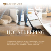 Brown Modern & Minimal Housekeepers Week Inst Instagram-bericht template