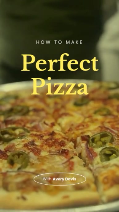 Brown Modern & Minimal How To Make Pizza Instagram Reel template