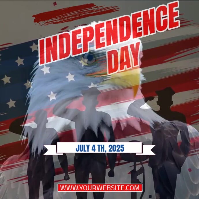 Brown Modern & Minimal Independence Day Instagram Post template